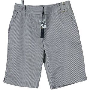 T Tahari Black and White Striped Women Shorts - Size 6 - NWT